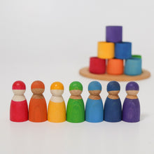 Load image into Gallery viewer, Sorting game Seven Friends in wooden bowls Grimm's