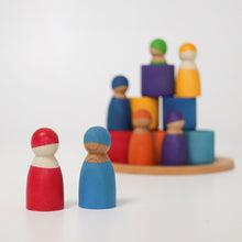 Load image into Gallery viewer, Sorting game Seven Friends in wooden bowls Grimm's