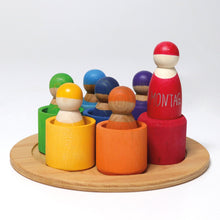 Load image into Gallery viewer, Sorting game Seven Friends in wooden bowls Grimm's