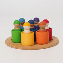 Load image into Gallery viewer, Sorting game Seven Friends in wooden bowls Grimm's