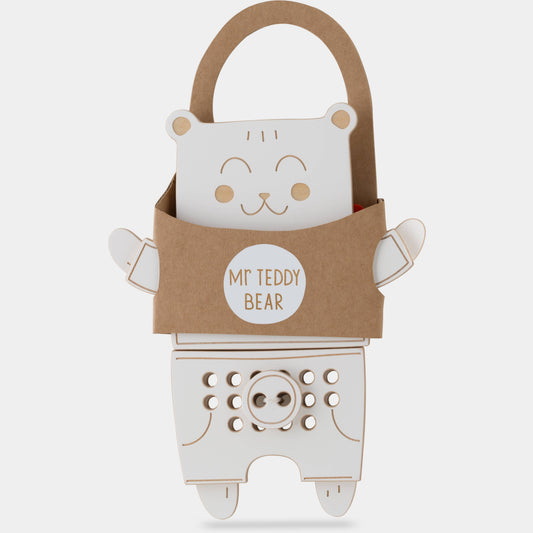 Teddybär Schnürspielzeug aus Holz - Milin