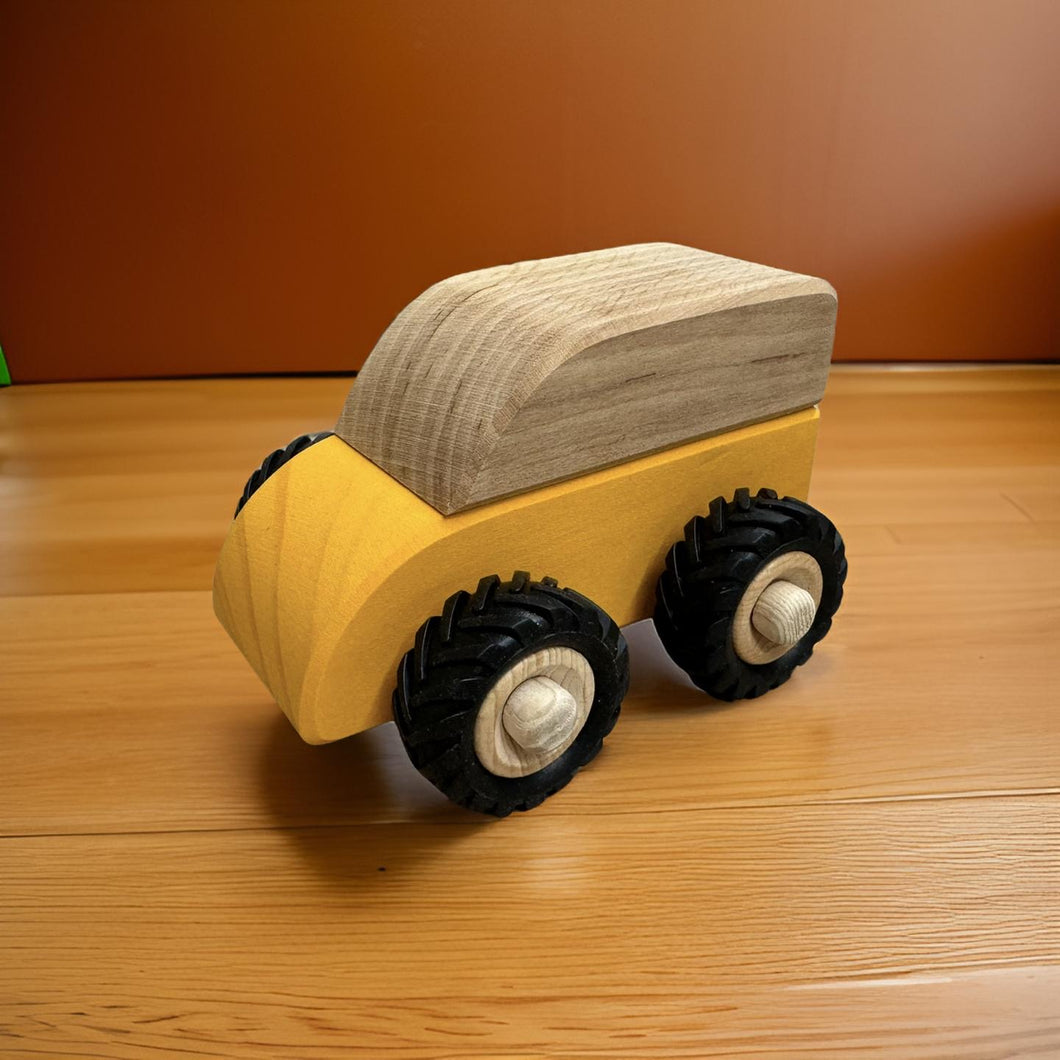 Holzauto gelb - Bauspiel