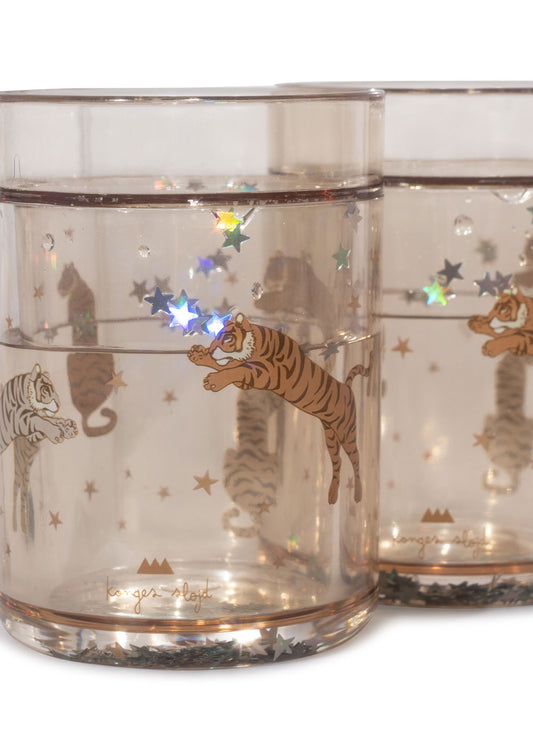 Glitzerbecher Tiger 2er-pack - Konges Sløjd