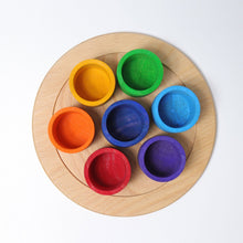 Load image into Gallery viewer, Sorting game Seven Friends in wooden bowls Grimm's