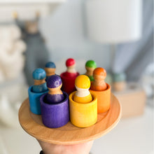 Load image into Gallery viewer, Sorting game Seven Friends in wooden bowls Grimm's