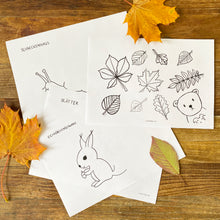 Lade das Bild in den Galerie-Viewer, Bastelvorlage und Ausmalbild Herbst Spielvorlagen zum Ausdrucken LILLYGO