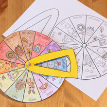 Lade das Bild in den Galerie-Viewer, Jahreszeiten Rad Vorlage zum Ausmalen Digitale Malvorlagen LillyGo