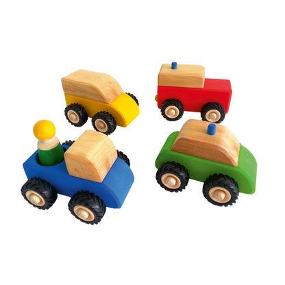 Holzauto gelb - Bauspiel