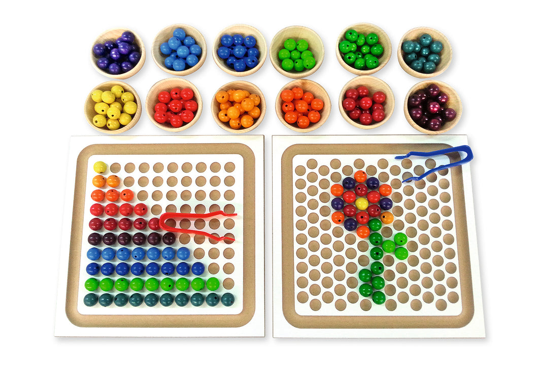 Perlenbrett Set groß - Bauspiel