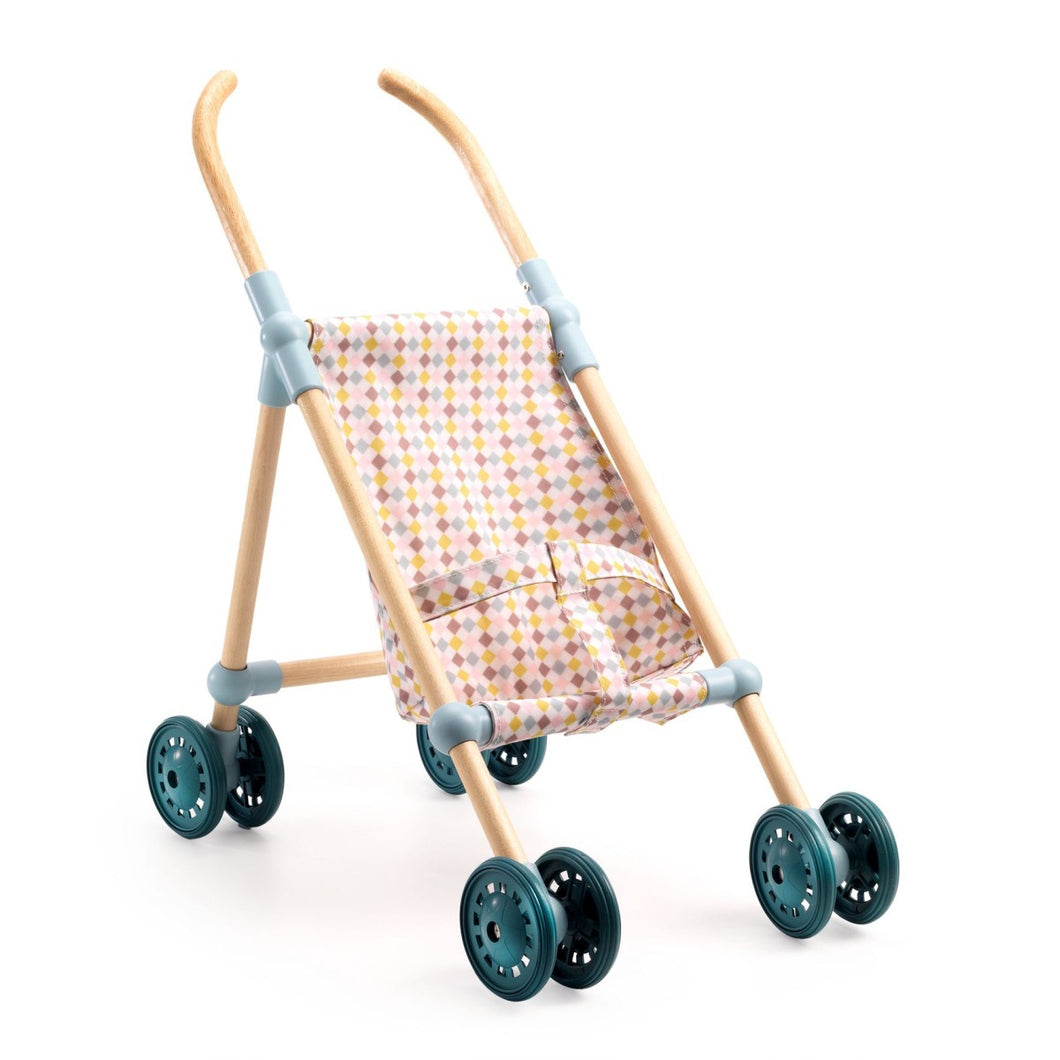 Holz Puppenwagen Little Cubes - Pomea Collection DJECO