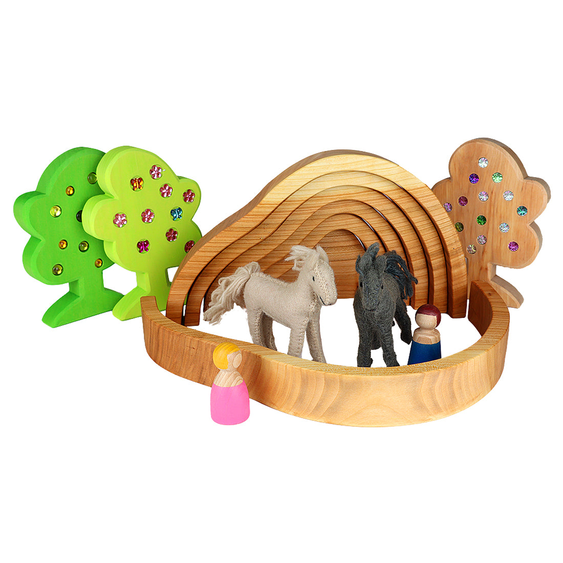 Construction set: Dragon's Cave with treasure and campfire 