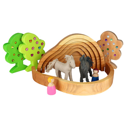 Construction set: Dragon's Cave with treasure and campfire 