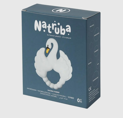 Beißring Papagei aus 100% Naturkautschuk - weiß