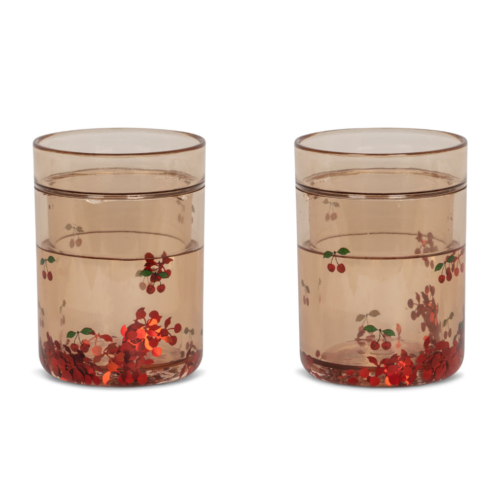 Glitter cups cherry 2-pack - Konges Sløjd