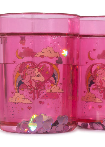 Glitzerbecher Einhorn rosa 2er-pack - Konges Sløjd