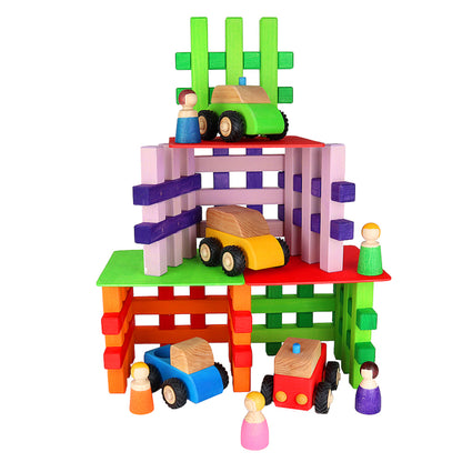 Holzauto gelb - Bauspiel