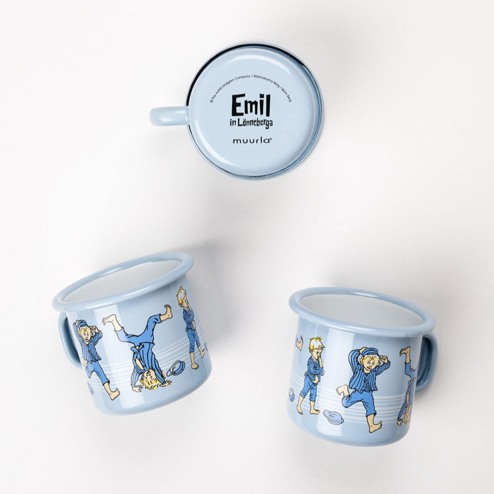Michel aus Lönneberga Emaillebecher blau / Tasse 250 ml