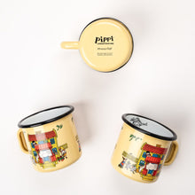 Lade das Bild in den Galerie-Viewer, Pippi Langstrumpf Villa Kunterbunt Emaillebecher / Tasse 370 ml
