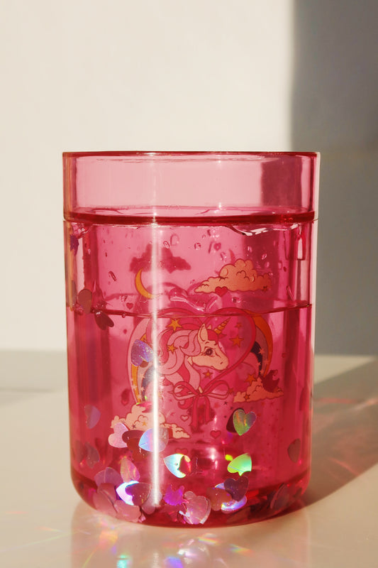 Glitzerbecher Einhorn rosa 2er-pack - Konges Sløjd