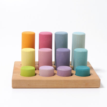 Steckspiel Kleine Walzen PASTELL von Grimm's