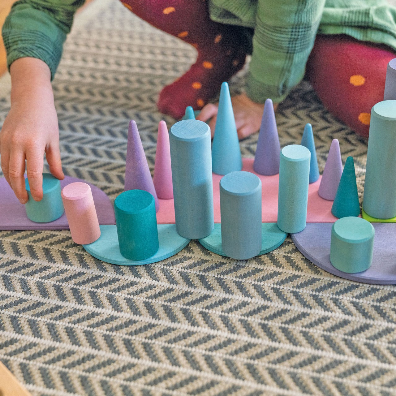 Steckspiel Kleine Walzen PASTELL von Grimm's