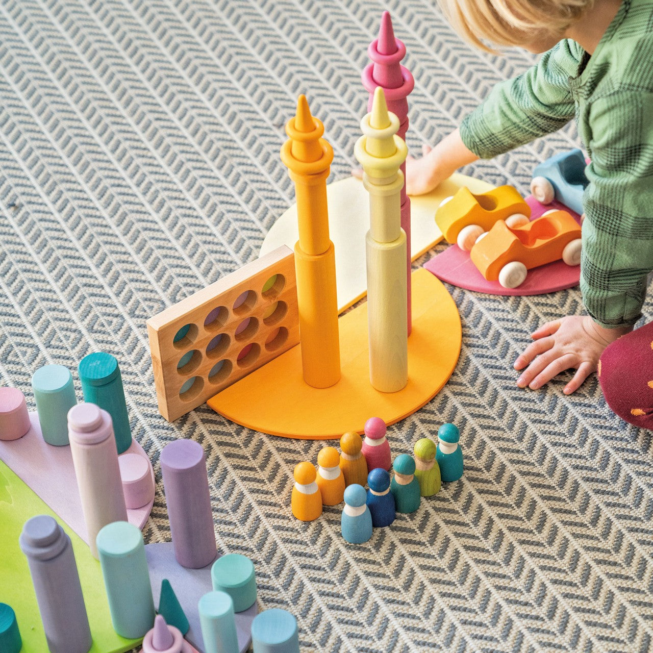 Steckspiel Kleine Walzen PASTELL von Grimm's