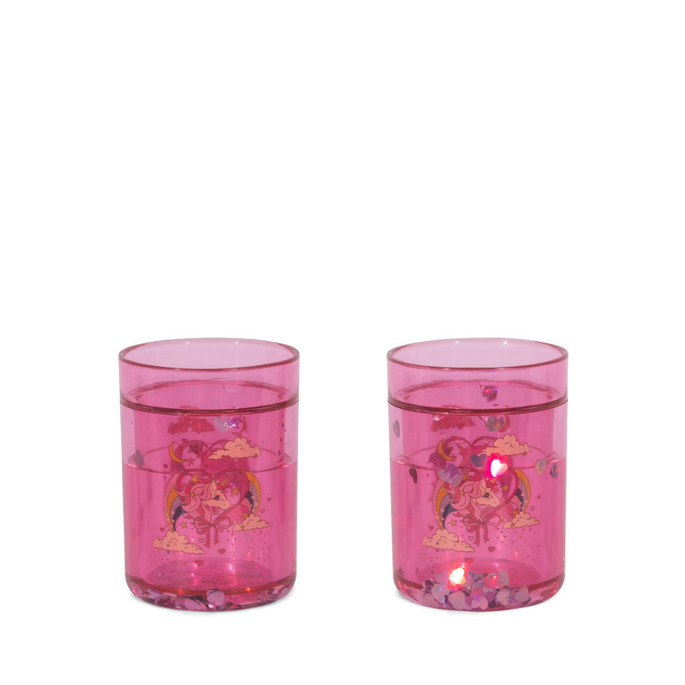 Glitzerbecher Einhorn rosa 2er-pack - Konges Sløjd