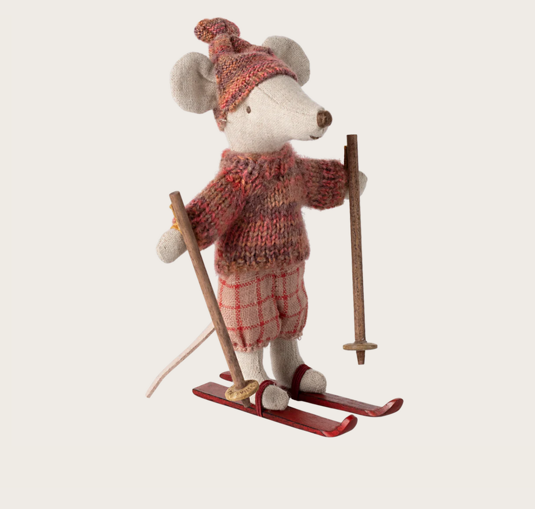 Große Schwester Wintermaus mit Skiset - Maileg