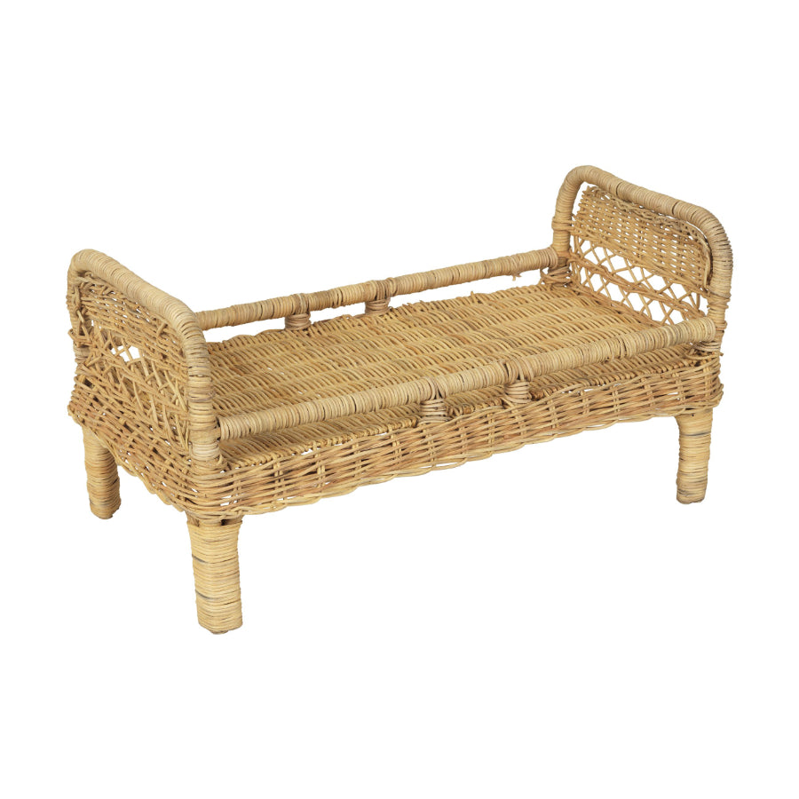 Rattan Puppenbett