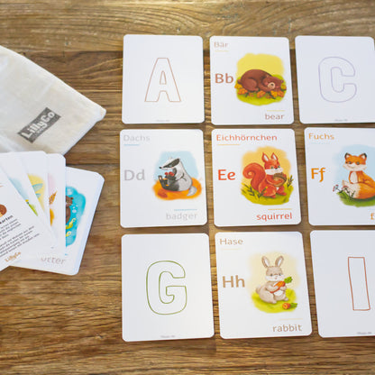 ABC Lernkarten Wald Deutsch Englisch Spiele und Bücher LILLYGO 