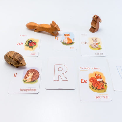 ABC Lernkarten Wald Deutsch Englisch Spiele und Bücher LILLYGO 