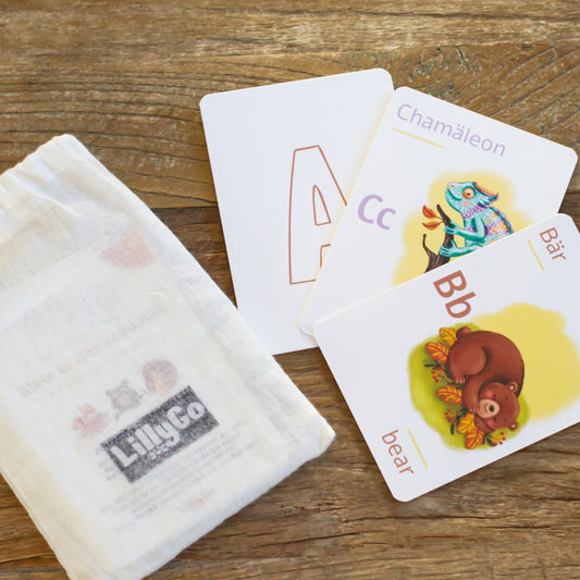 ABC Lernkarten Wald Deutsch Englisch Spiele und Bücher LILLYGO 