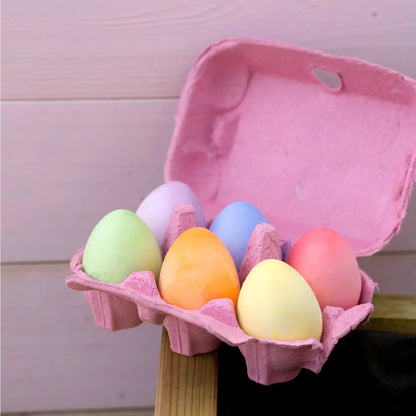 Sidewalk chalk eggs, 6 pieces - Chalk