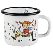 Lade das Bild in den Galerie-Viewer, Pippi Langstrumpf und Herr Nilsson Emaillebecher / Tasse 150 ml
