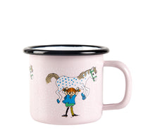 Lade das Bild in den Galerie-Viewer, Pippi Langstrumpf und Kleiner Onkel Emaillebecher / Tasse 150 ml
