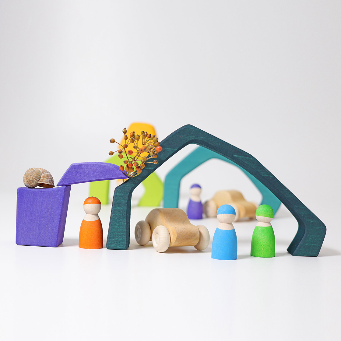 Großer Vier Elemente Baukasten von Grimm's Holzspielzeug