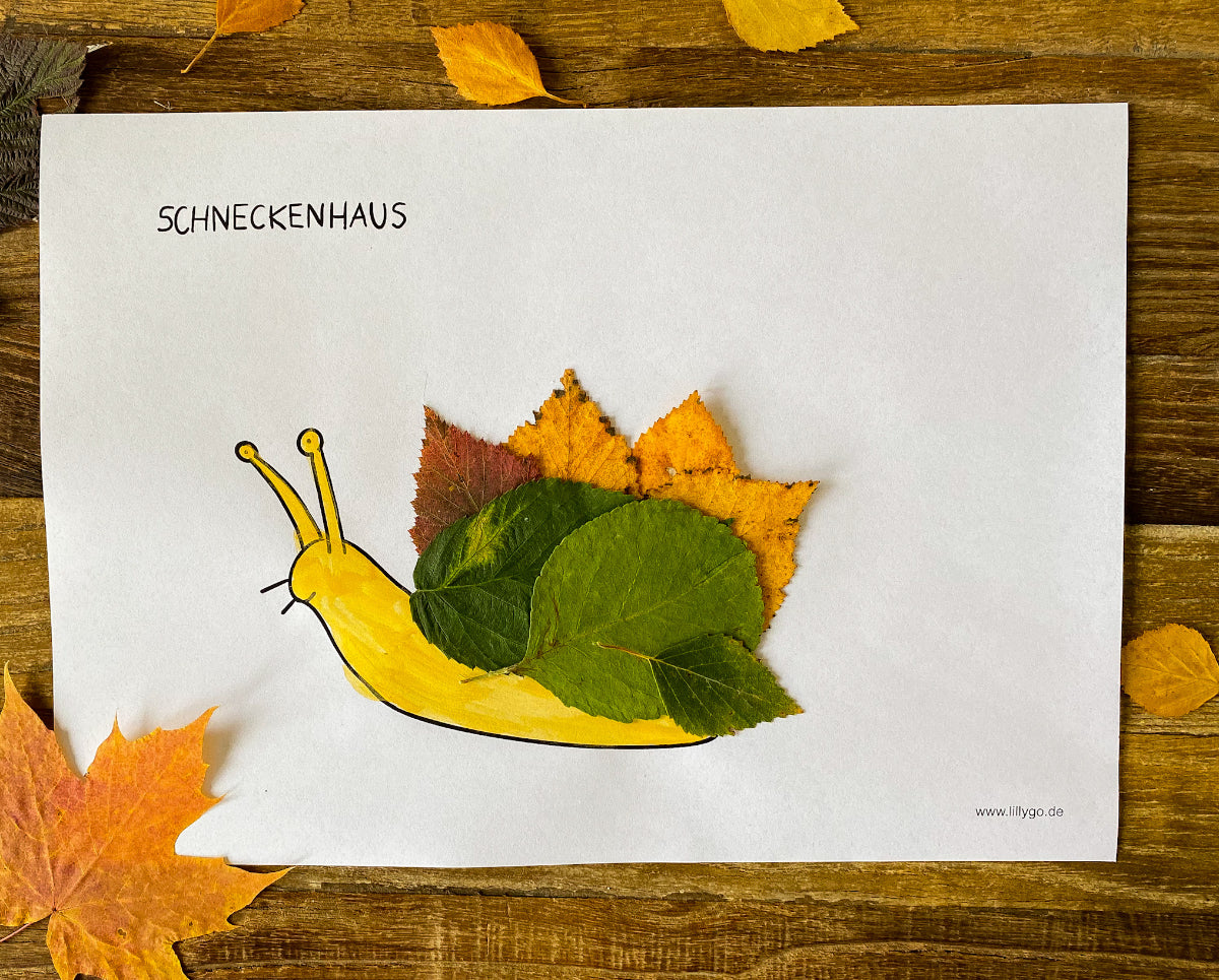Bastelvorlage und Ausmalbild Herbst Spielvorlagen zum Ausdrucken LILLYGO 