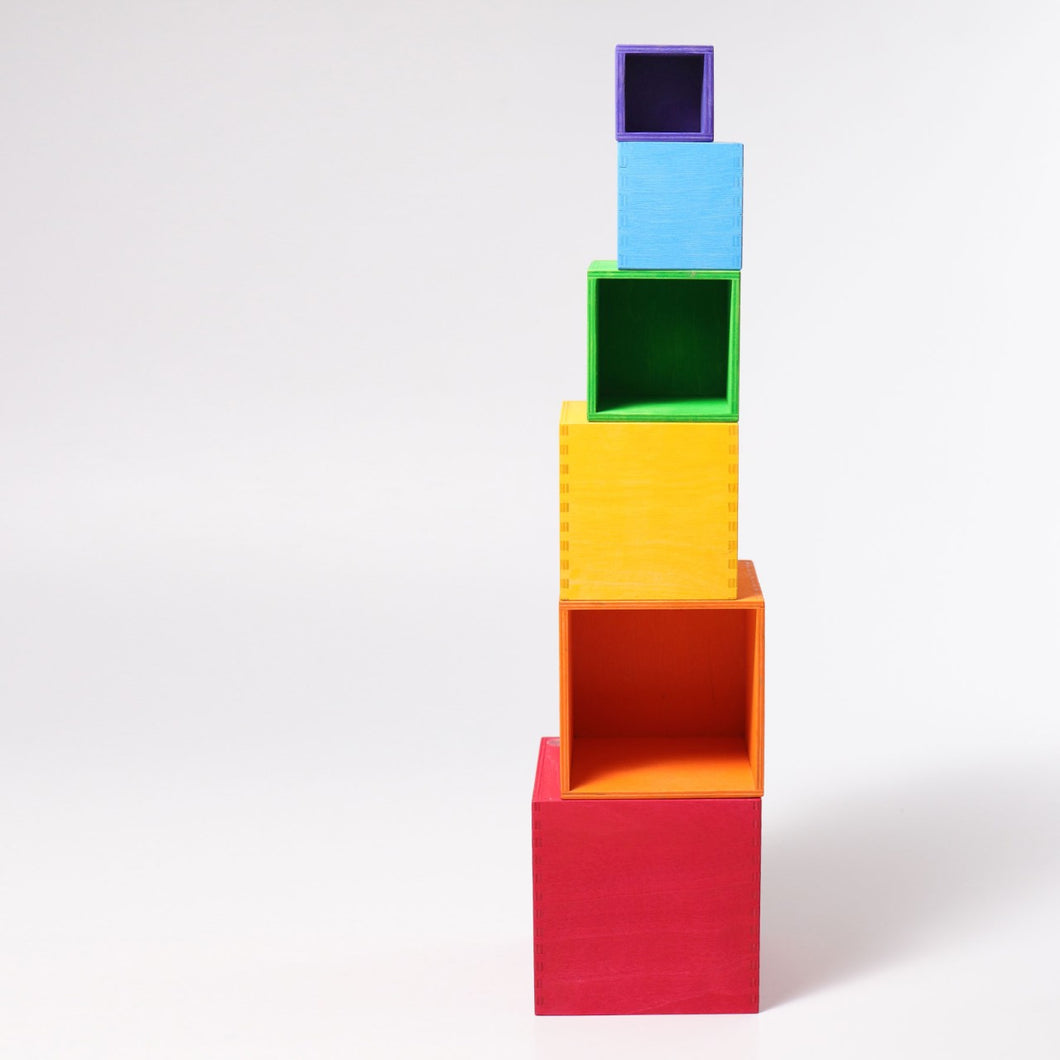 Großer Kistensatz Regenbogen / Boxen Grimms